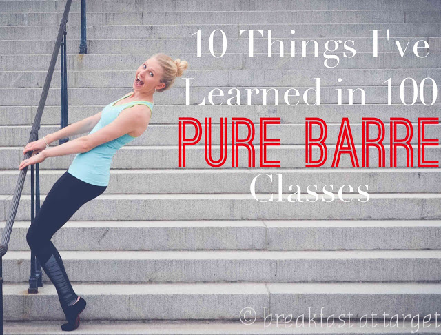 Pure Barre Review | 10 Things I Learned in 100 Classes via www.breakfastattarget.com